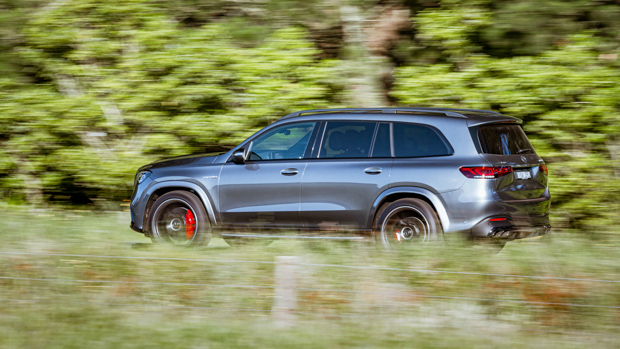 Mercedes AMG GLS 63 2021 grey side profile