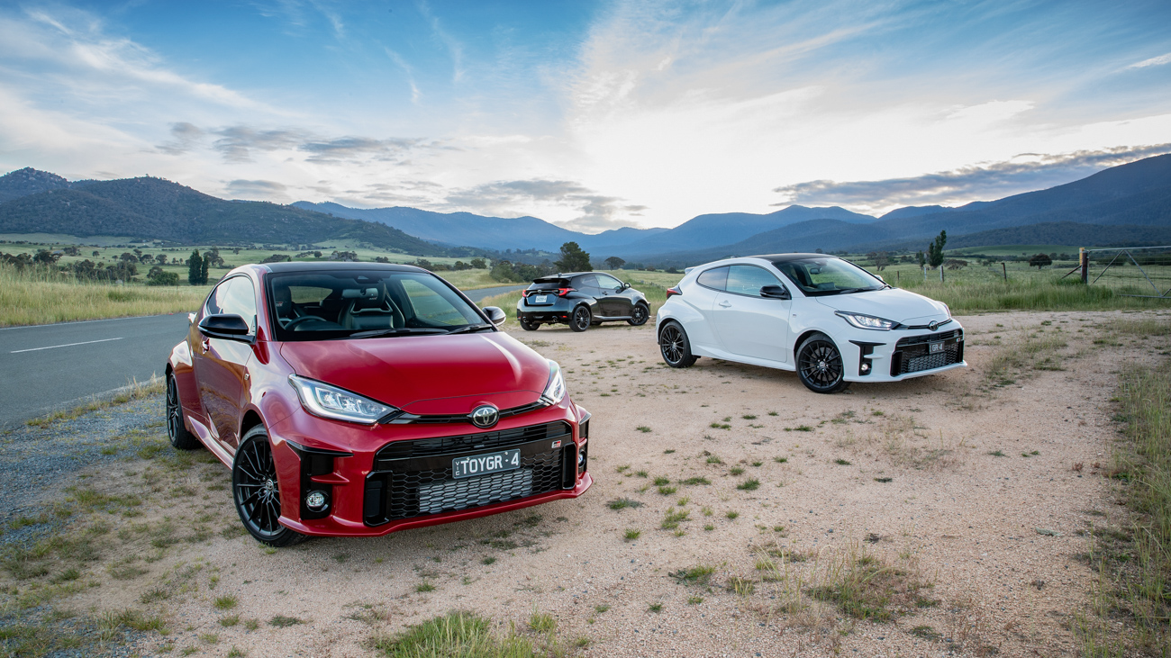 Toyota GR Yaris 2021 range red white black