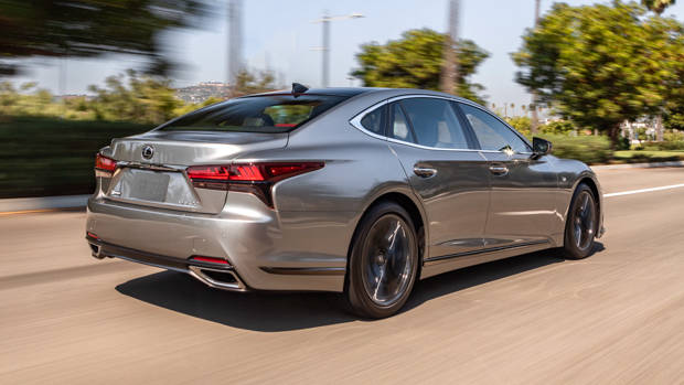 Lexus LS 2021 silver rear end