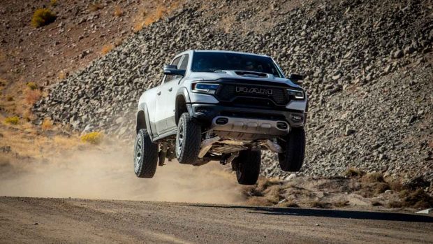 Ram 1500 TRX 2021 jumping