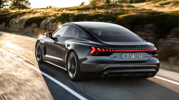 Audi RS e-tron GT 2021 driving rear