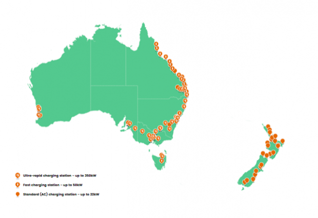Chargefox complete charge network map