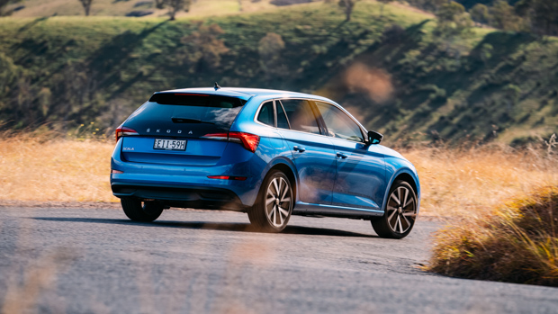 Skoda Scala 2021 rear country driving rear