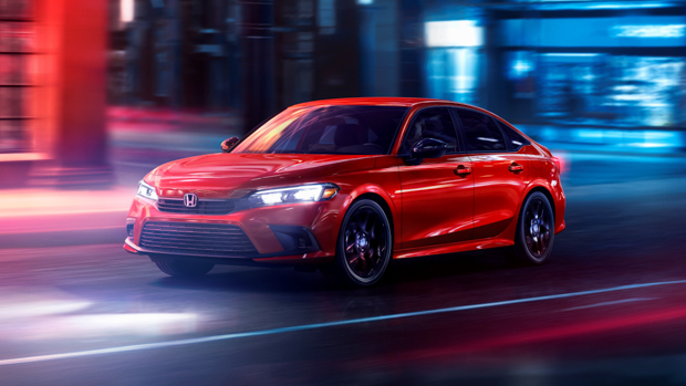 Honda Civic sedan 2022 front driving