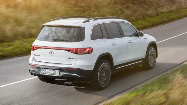 Mercedes-Benz EQB 2022 driving rear 3/4