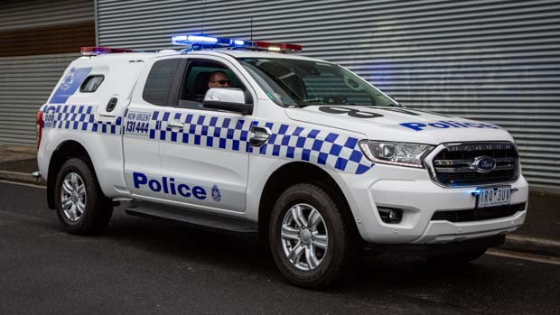 Ford Ranger XLT 2021 Victoria Police front 3/4