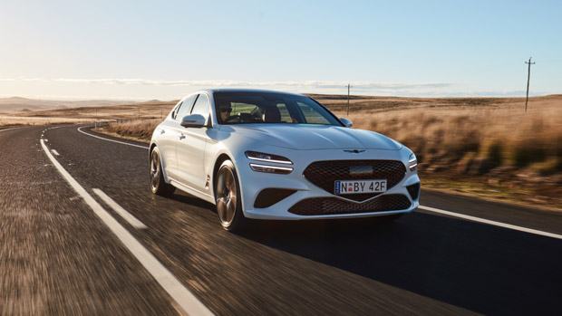 Genesis G70 2021 3.3T luxury pack front driving