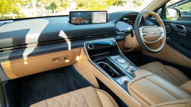 Genesis GV80 2021 dune beige interior