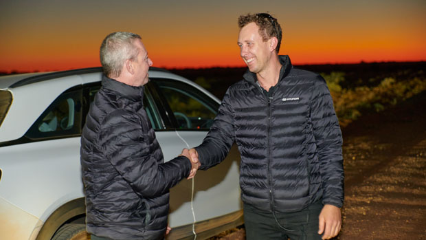 Hyundai Nexo 2021 record setting driver and Scott