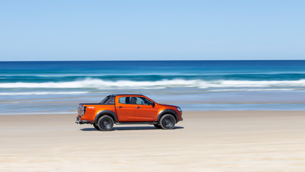 Isuzu D-Max 2021 X Terrain orange side view