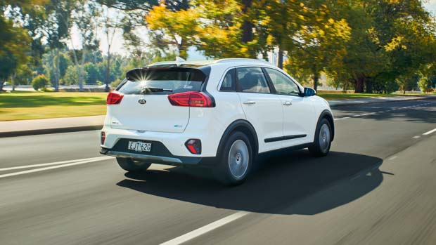 Kia Niro Hybrid 2021 rear driving