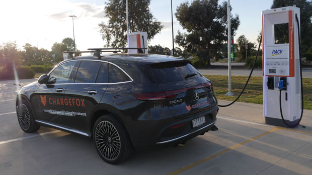 Mercedes-Benz EQC rear Chargefox chargers