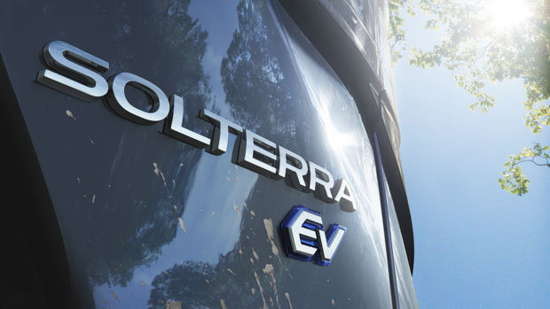 Subaru Solterra 2022 badge