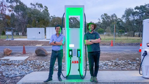 Chargefox head of charing Evan Beaver (right) Tim Washington (left)