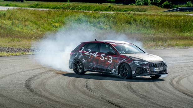 Audi RS3 2022 drifting hatch