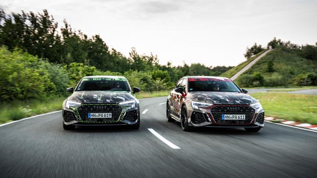 Audi RS3 2022 sedan and hatchback camo