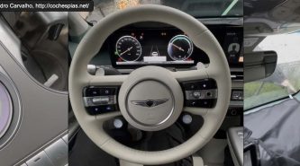 Genesis GV60 2022: interior of electric luxury small SUV spied ahead of official launch