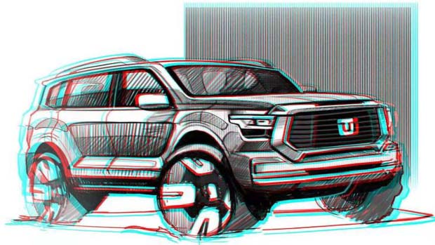 GWM Tank 600 2022 sketch front