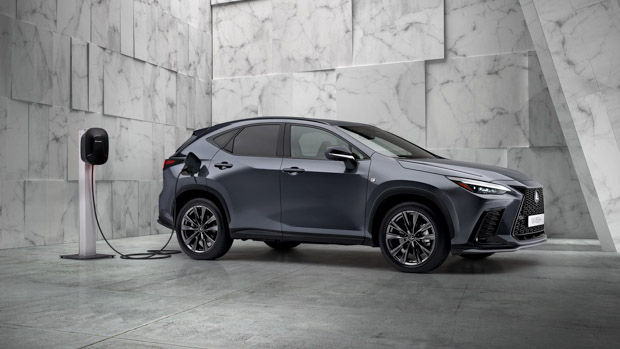 Lexus NX 450h+ PHEV 2022 grey charging
