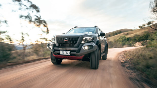 Nissan Navara PRO-4X Warrior 2022 driving close up