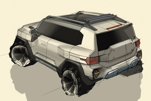 SsangYong KR 10 sketch 2022 rear