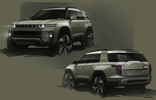 SsangYong J100 sketch 2022