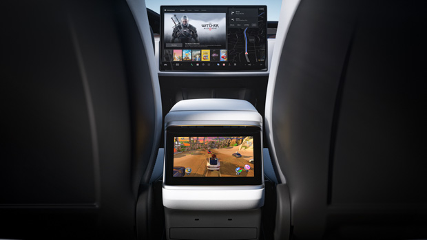 Tesla Model X 2022 rear seat view