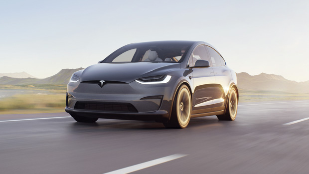 Tesla Model X 2022 driving front