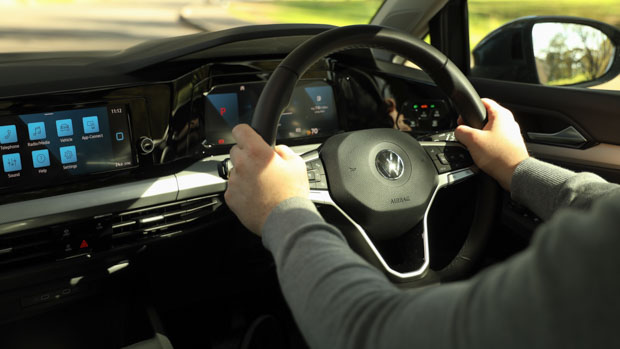 Volkswagen Golf base 2021 interior close up