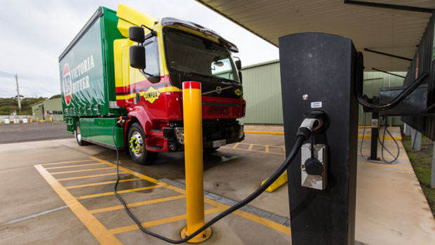 Volvo FL EV 2021 plugged in