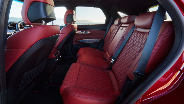 Genesis GV70 3.5 2022 red leather interior