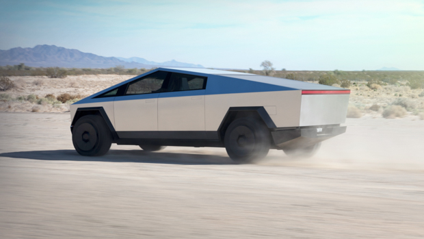 Tesla Cybertruck 2022 rear 3/4