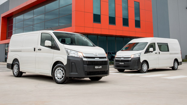 Toyota HiAce 2022 LWB Van (L) and SLWB Van (R)