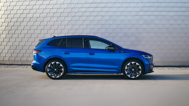 2022 Skoda Enyaq blue exterior side