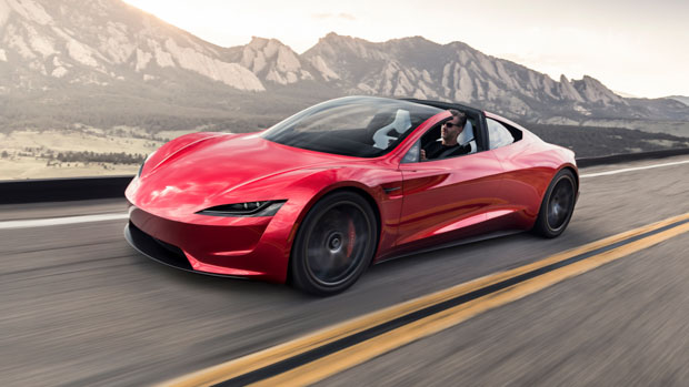 Tesla Roadster 2023 driving