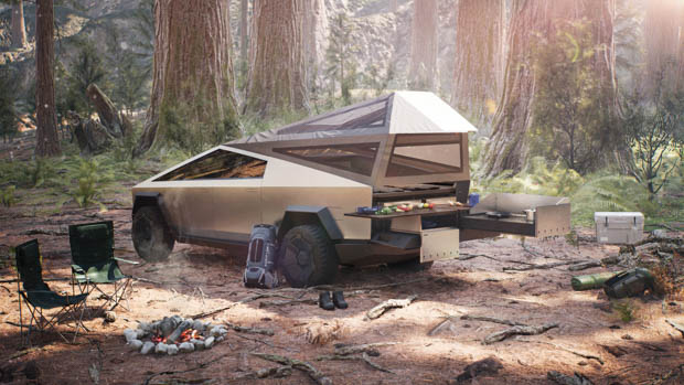 Cybertruck camping