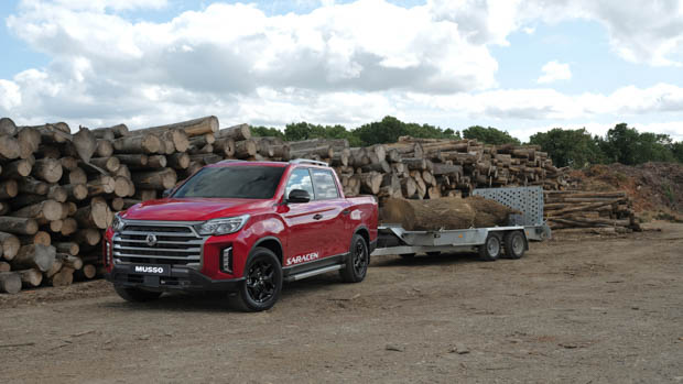 Ssangyong Musso with trailer