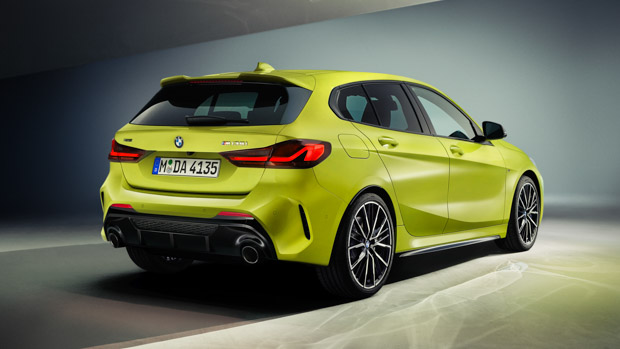 BMW M135i xDrive 2022 rear 3/4