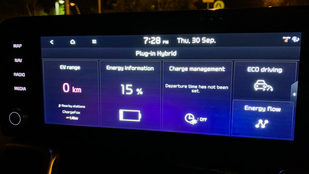 Kia Sorento PHEV 2022 battery meter-1