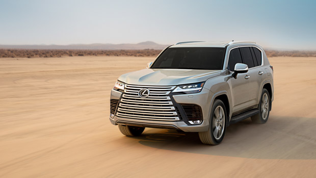 Lexus LX 2022 front end desert