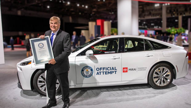 Toyota boss Mirai record