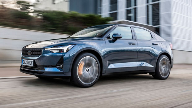 Polestar 2 2022 blue rear end