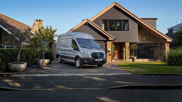 Ford E-Transit charging at home