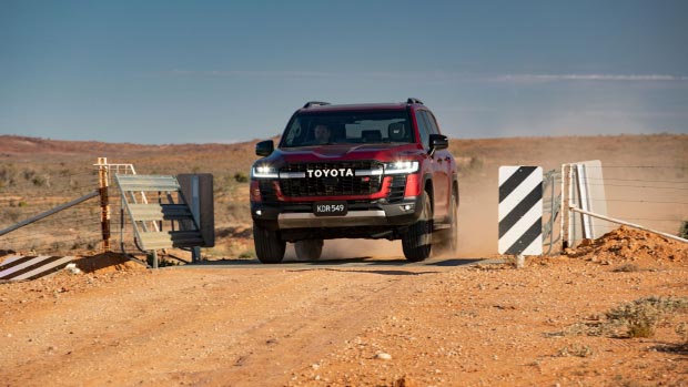 Toyota Land Cruiser 2022 GR Sport red outback