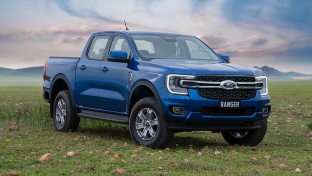 Ford Ranger 2022 blue XLT end