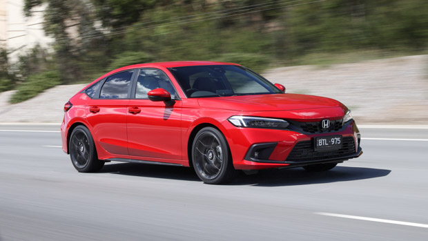 Honda Civic 2022 red front end