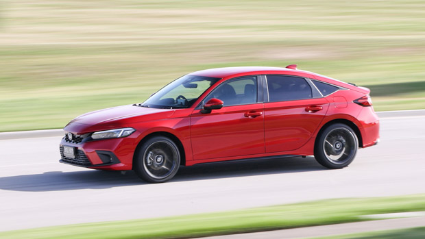 Honda Civic 2022 red side profile