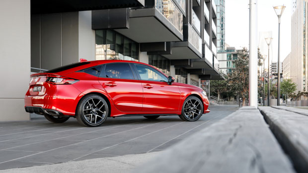 Honda Civic 2022 red rear end
