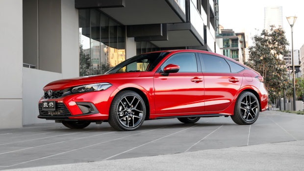 Honda Civic 2022 red front end