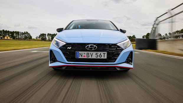 Hyundai i20 N 2022 on track
